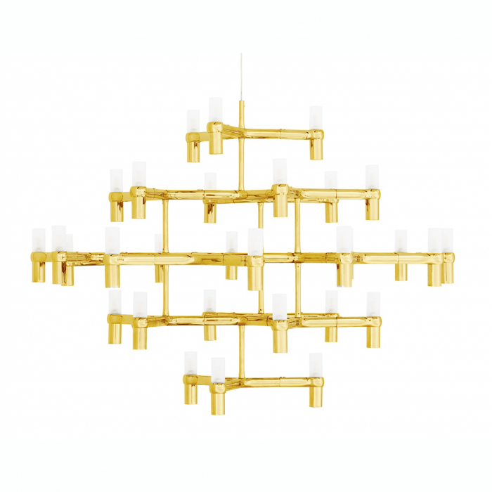 Lustra/candelabru design modern Oskar Grande, 30 de becuri, crom/auriu/negru, XCP9120-30.BLACK - King [24]