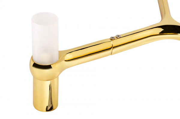 Lustra/candelabru design modern Oskar Grande, 30 de becuri, crom/auriu/negru, XCP9120-30.BLACK - King [21]
