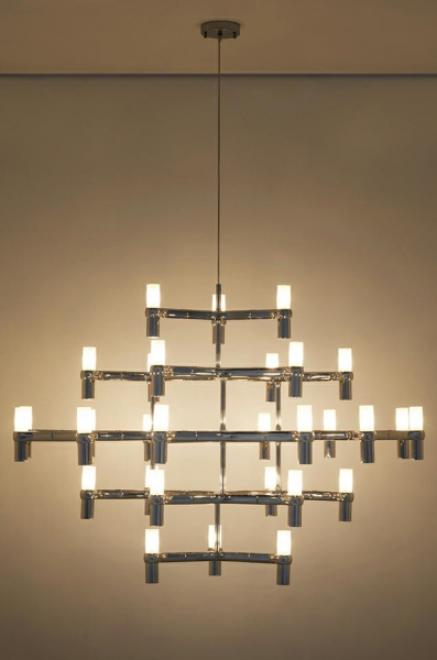 Lustra/candelabru design modern Oskar Grande, 30 de becuri, crom/auriu/negru, XCP9120-30.BLACK - King [15]
