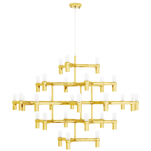 Lustra/candelabru design modern Oskar Grande, 30 de becuri, crom/auriu/negru, XCP9120-30.BLACK - King [18]