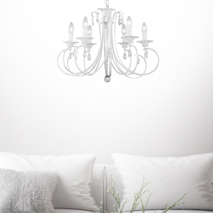Lustra/candelabru NOVIA, din metal alb Ø 65 cm, inaltime reglabila, 003064-001213 - Zumaline [4]