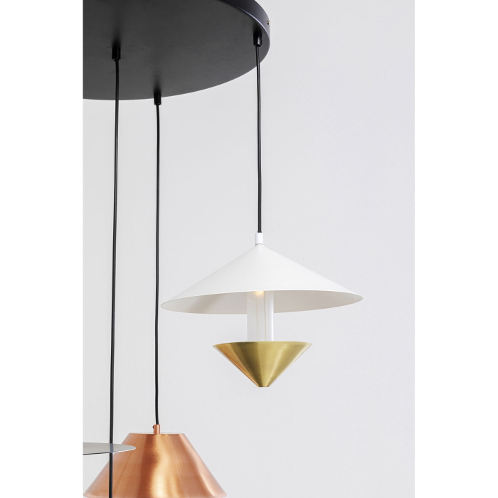 Lustră Cappelli 50x50x150 cm, Oțel Alamă, Cupru, Negru, Alb - Kare Design [3]