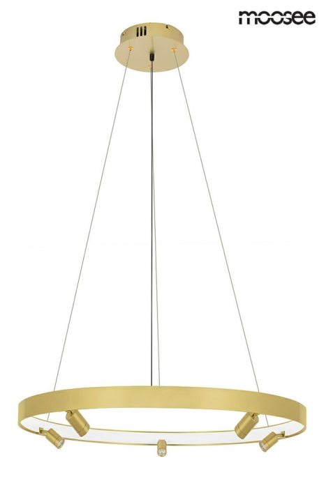 Lustră Circle Spot 98x98x206 cm, Oțel Inoxidabil Auriu - Moosee [2]