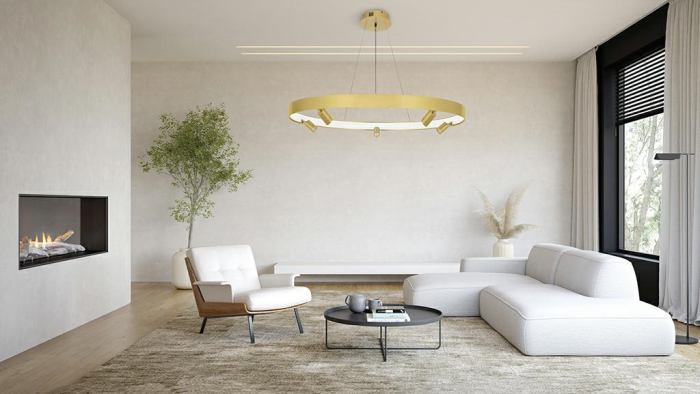 Lustră Circle Spot 98x98x206 cm, Oțel Inoxidabil Auriu - Moosee [10]