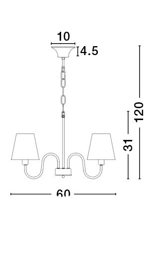 Lustra crem clasica eleganta Inga, din metal cu 3/5 surse de lumina, inaltime reglabila, 7120021 - Novaluce [5]