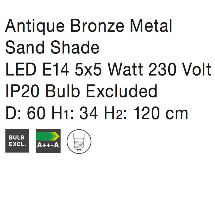 Lustra crem clasica eleganta Inga, din metal cu 3/5 surse de lumina, inaltime reglabila, 7120021 - Novaluce [7]