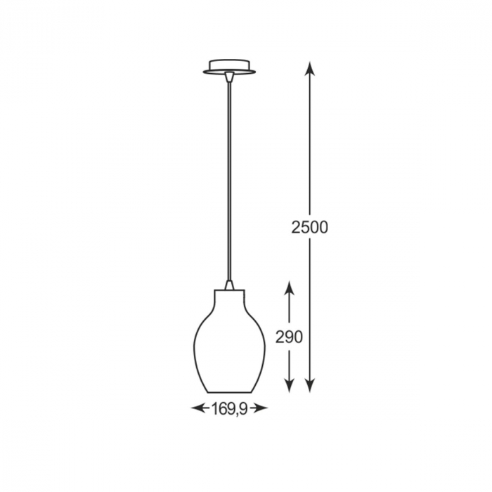 Lustra crom BRESSO tip pendul Ø 16,9 cm, sticla/metal, inaltime reglabila, 003064-011110 - Zumaline [4]