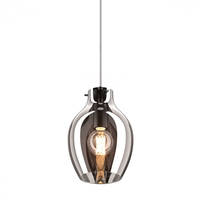 Lustra crom BRESSO tip pendul Ø 16,9 cm, sticla/metal, inaltime reglabila, 003064-011110 - Zumaline [3]