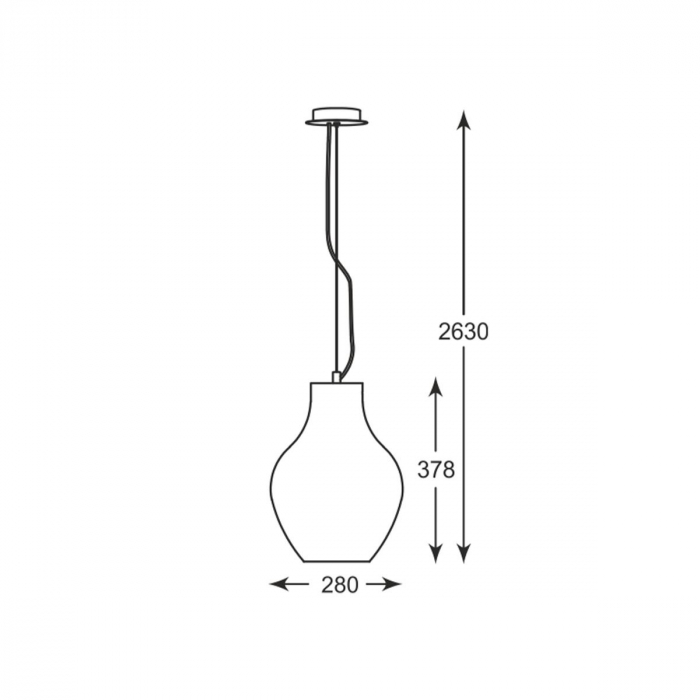 Lustra crom BRESSO tip pendul Ø 28 cm, sticla/metal, inaltime reglabila, 003064-011109 - Zumaline [4]