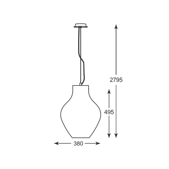 Lustra crom BRESSO tip pendul Ø 38 cm, sticla/metal, inaltime reglabila, 003064-011108 - Zumaline [5]