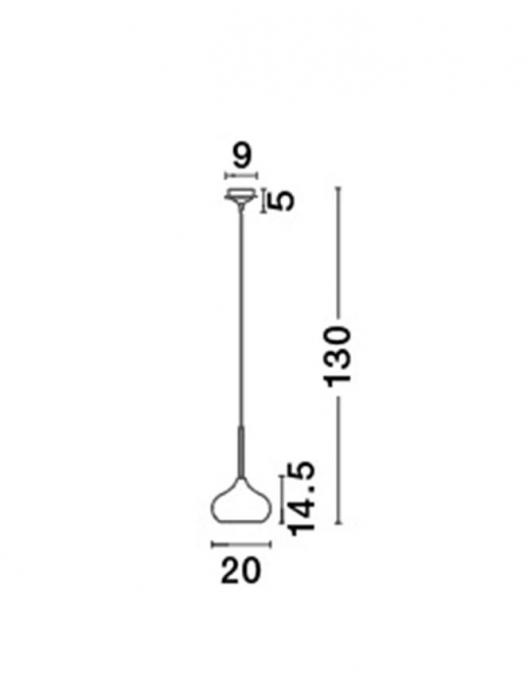 Lustra crom/neagra/aur roz tip pendul Zoe din metal Ø 20 cm, inaltime reglabila, 5704801 - Novaluce [3]