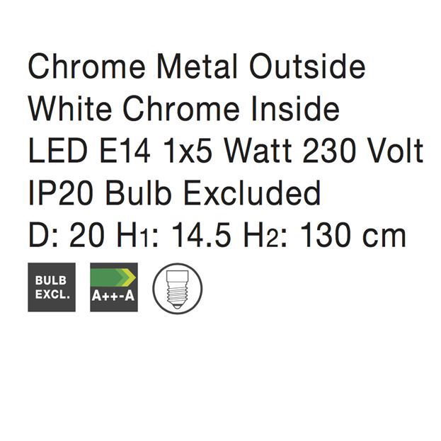 Lustra crom/neagra/aur roz tip pendul Zoe din metal Ø 20 cm, inaltime reglabila, 5704801 - Novaluce [4]