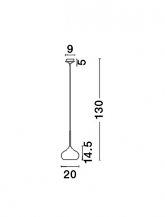 Lustra crom/neagra/aur roz tip pendul Zoe din metal Ø 20 cm, inaltime reglabila, 5704801 - Novaluce [10]
