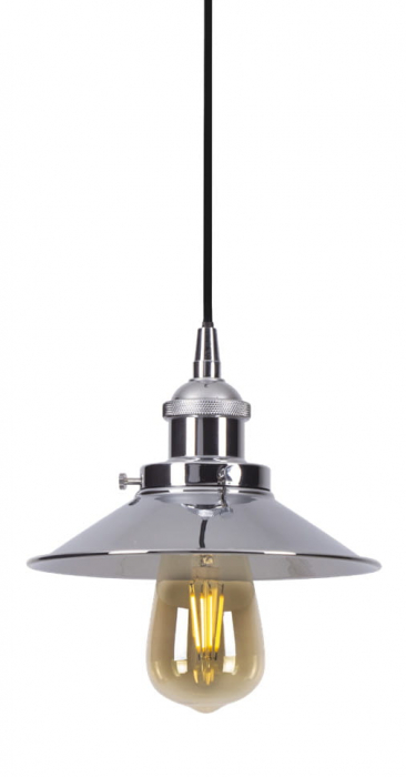 Lustra crom stil industrial Samir Ø 19 cm din metal, inaltime reglabila, P0320 - Maxlight [3]