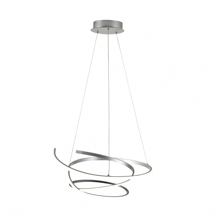Lustra cromata design circular FORE metal / plastic, 003064-020114 - Zumaline [1]