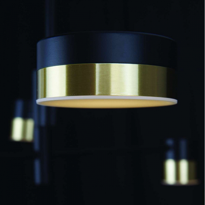Lustra cu 4 spoturi iluminare LED Anahi negru/auriu metal/acril, P0404 - Maxlight [8]