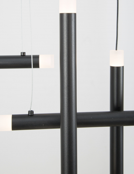Lustra cu 4 pendule LED Binay 51 cm negru cu auriu, design modern, 9157904 - Novaluce [4]