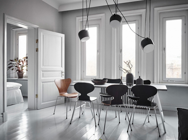 Lustra cu cablu atarnat design industrial Hang, 3 becuri LED, alba/neagra, MD20502-A-200.3 - King [5]