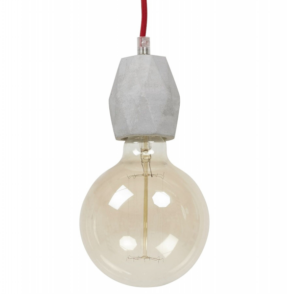 Lustra de design horeca gri ATUPAKA in stil industrial cu fir rosu, HL00570GR - Kokoon [8]