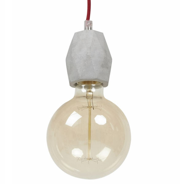 Lustra de design horeca gri ATUPAKA in stil industrial cu fir rosu, HL00570GR - Kokoon [9]