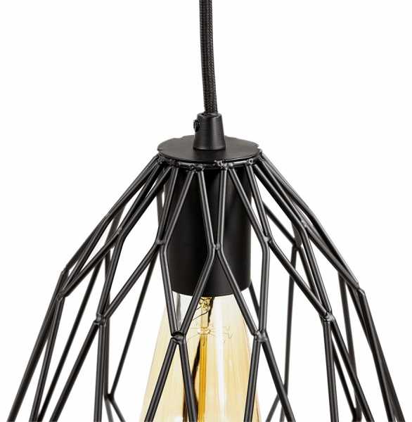 Lustra de design neagra PARAL forma geometrica stil industrial otel, HL00530BL - Kokoon [5]