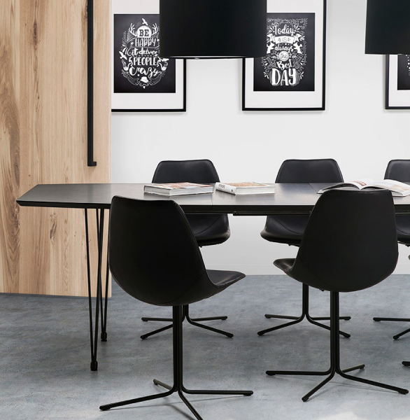 Lustra de design neagra SAYA rotunda abajur material 50x30x150 cm, HL00440BL - Kokoon [15]