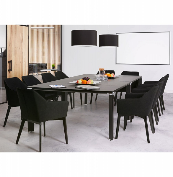 Lustra de design neagra SAYA rotunda abajur material 50x30x150 cm, HL00440BL - Kokoon [14]