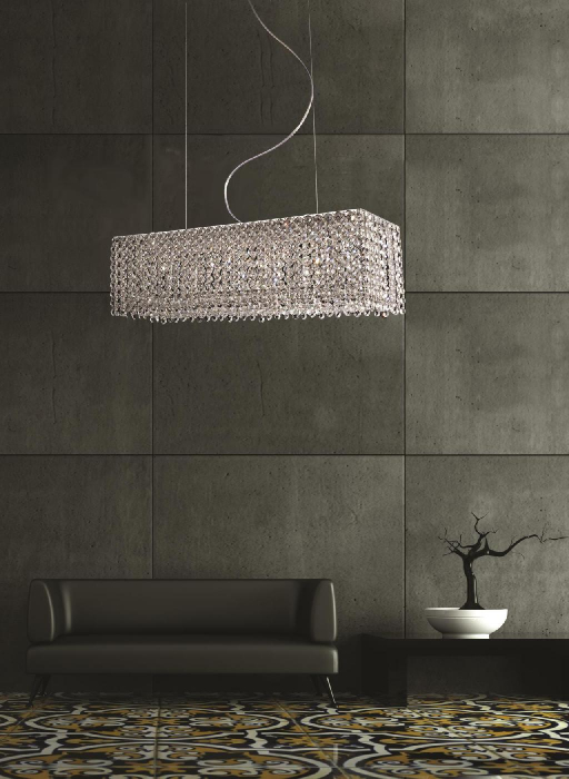 Lustra de lux cu cristale Flore, 65 cm, forma dreptunghiulara, AZ 1510 - Azzardo [8]