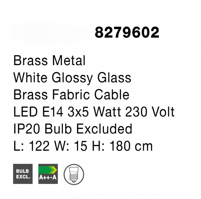 Lustra de lux Evan 180 cm, bara aurie suspendata cu 3 globuri sticla, design modern, 8279602 - Novaluce [4]