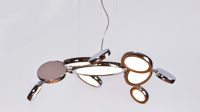 Lustra de lux moderna LED Sinika 83,5 cm, metal crom, AZ 1786 - Azzardo [2]