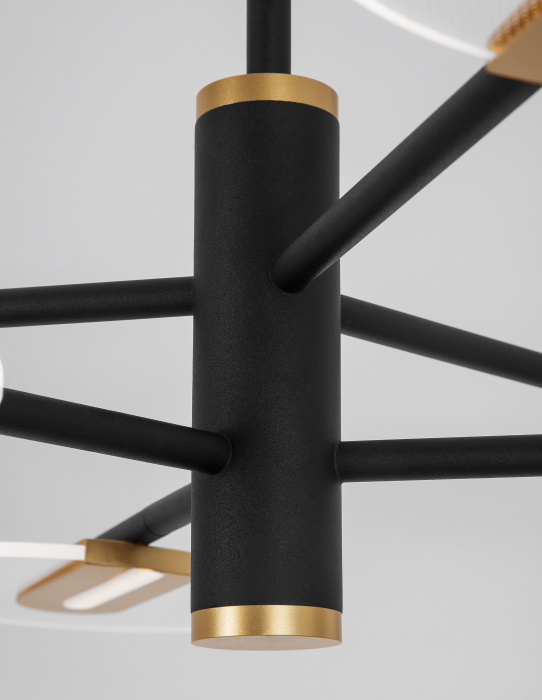 Lustra de lux moderna Tekla auriu cu negru, iluminare LED 42W, 9545406 - Novaluce [4]