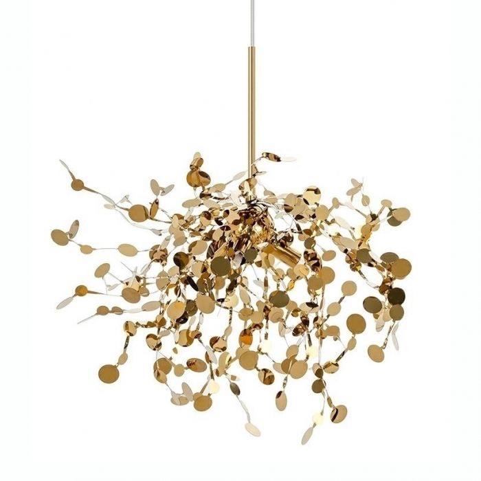 Lustra design elegant lux Anastasie single, 40x40 cm, argintiu crom/auriu, 1676 - Stepintodesign [8]