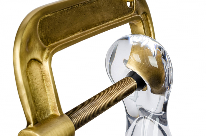 Lustra design extravagant Guto 20x44 cm, metal auriu/sticla, MD10961-1S.BRASS - King [5]