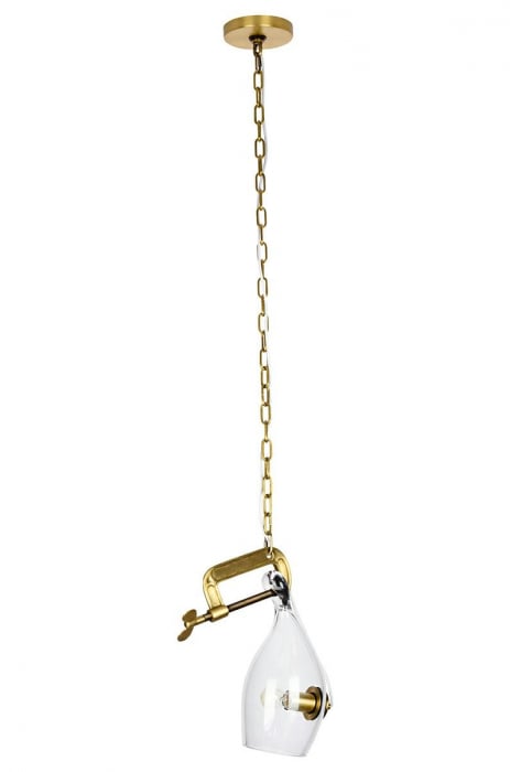 Lustra design extravagant Guto 20x44 cm, metal auriu/sticla, MD10961-1S.BRASS - King [3]