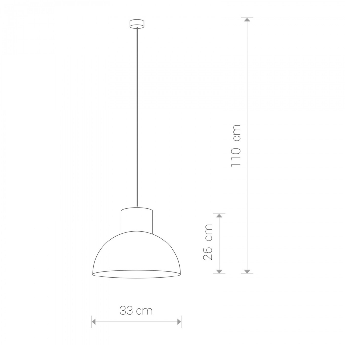 Lustra design industrial Mundo otel negru/gri beton inaltime fixa 113 cm, 6510 - Nowodworski [2]