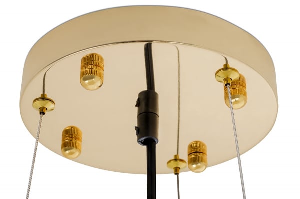 Lustra design lux Bara 60x60 cm, negru lucios/metal auriu, DW-d0035-13P - King [9]