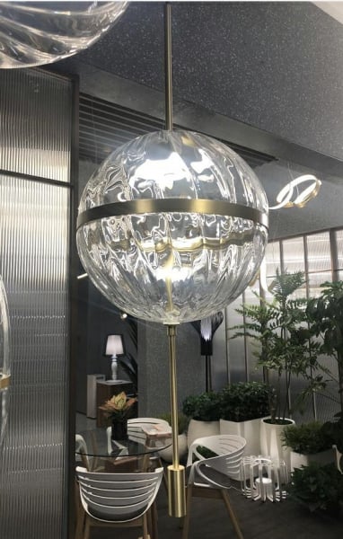 Lustra design lux Murillo Ball in forma de glob, sticla/suport auriu, MD12001-1Y-300 - King [2]