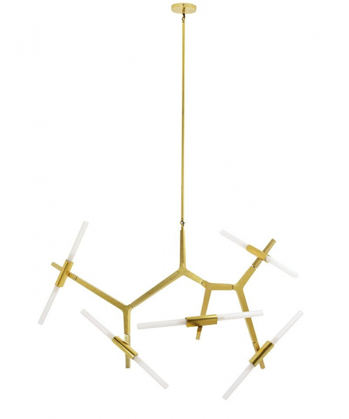 Lustra design minimalist Tree, 10 becuri, neagra/aurie, XCP8053-10 - King [8]