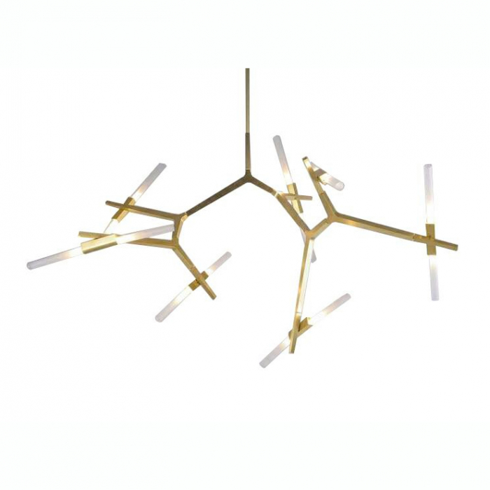 Lustra design minimalist Tree, 10 becuri, neagra/aurie, XCP8053-10 - King [17]