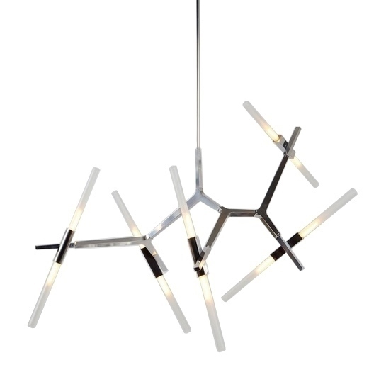 Lustra design minimalist Tree, 10 becuri, neagra/aurie, XCP8053-10 - King [18]