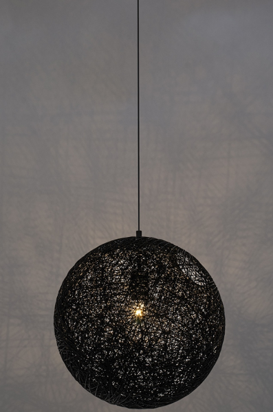 Lustra design modern alba/neagra Mason 40x40 cm, canepa, 1027S-400.BLACK - King [7]