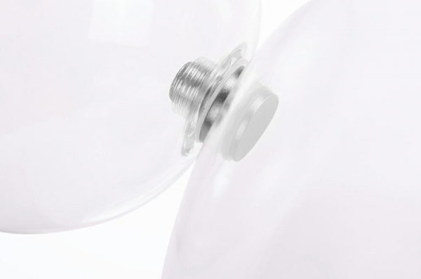 Lustra bule transparente sticla Bubble Premium 4 aurie/argintie, iluminare LED, design modern, XCP9148-1A - King [11]