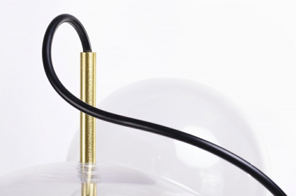 Lustra bule transparente sticla Bubble Premium 4 aurie/argintie, iluminare LED, design modern, XCP9148-1A - King [4]