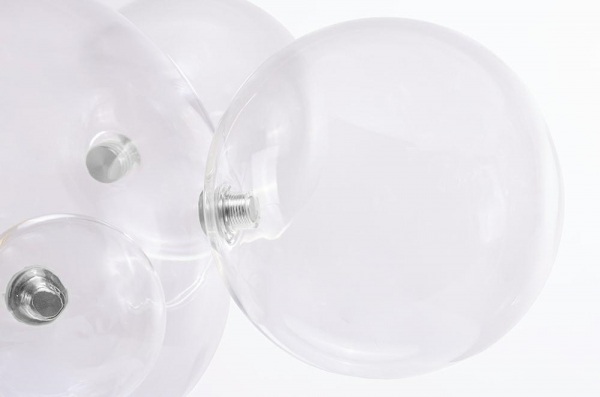 Lustra aurie/argintie cu globuri sticla Bubble Premium 6, iluminare LED, design lux, XCP9148-1B - King [5]