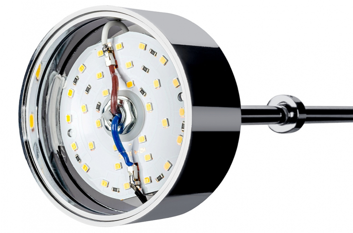 Lustra 3 brate globuri sticla Bubble Line 120 cm aurie/argintie/neagra, iluminare LED, design lux, XCP9148-3B - King [24]