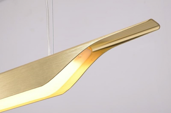 Lustra design modern extravagant Vigo 125 cm, iluminare LED, aluminiu negru/auriu, XCP3400-125.GOLD - King [3]
