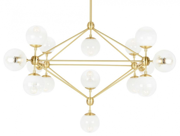 Lustra design modern Planet 142x173 cm, 15 becuri, neagra/aurie, MSE010100179 - King [9]