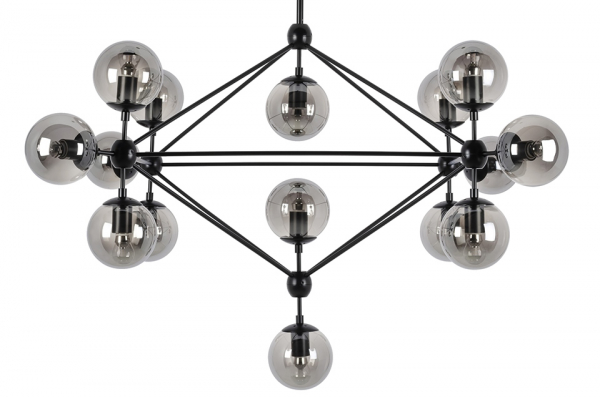 Lustra design modern Planet 142x173 cm, 15 becuri, neagra/aurie, MSE010100179 - King [2]