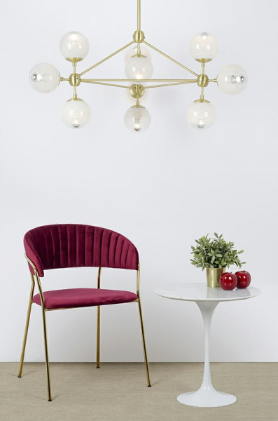 Lustra design modern Planet 98x170 cm, 10 becuri, neagra/aurie, MD10230G-10 - King [8]