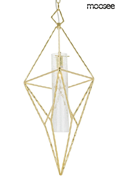 Lustra designer aurie metalica Pryderi, diverse dimensiuni, forma geometrica piramidala, MSE010100130 - King [2]